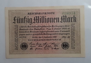 50 millionen mark 1924