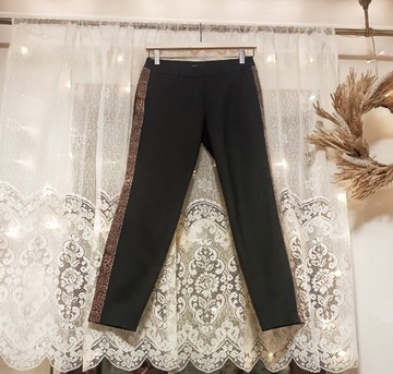 Spodnie z lampasami w panterkę XXS Mohito