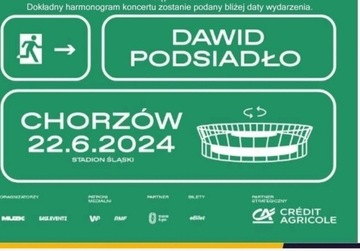 2 bilety na koncert Dawida Podsiadło Chorzów 22.06