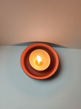 tealight z wosku pszczelego handmade