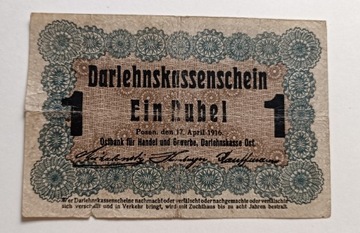 Polska  1 rubel, 17.04.1916