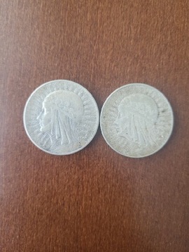 Moneta z głową kobiety 2x 5zl 