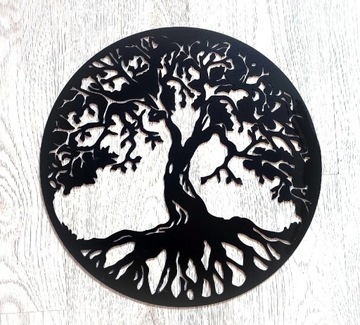 Panel ścienny, drzewo życia, czarny,38 cm