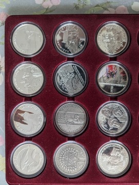 20 złotych 12 sztuk srebro srebrne monety 339 gram 925 Ag