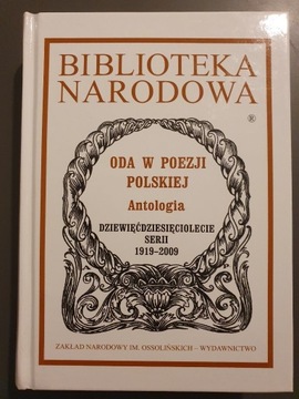 Oda w poezji polskiej Antologia