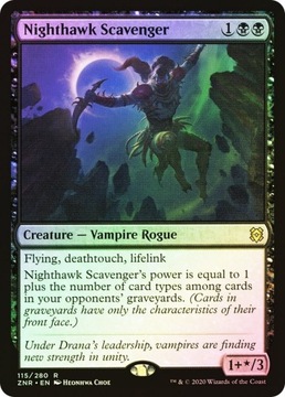 Zendikar Rising Nighthawk Scavenger Foil NM