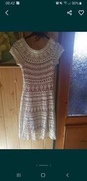 Sukienka ręcznie robiona z kordonka 