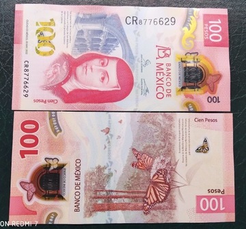 Meksyk 100 pesos 2022 XF+