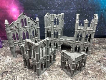 Makieta, tereny ruiny imperium do gry bitewnej Warhammerer 40000 druk 3D