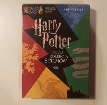 Harry Potter, wydanie specjalne, 8 DVD + karty.