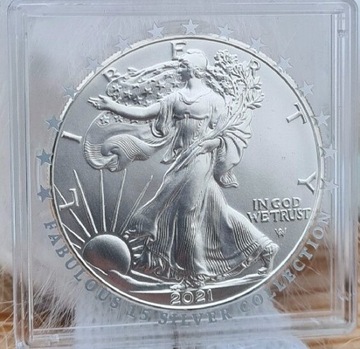 Srebrna moneta Amerykański Orzeł 2021 typ 2, 1oz