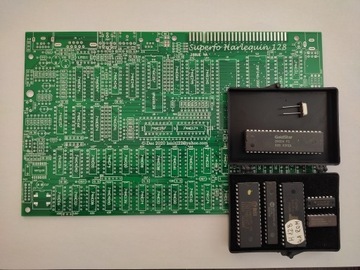 PCB Harlequin 128 Issue 4A + 2 x RAM + ROM + kwarc