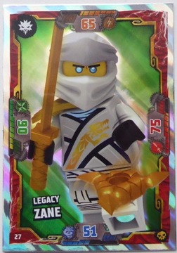 Karta Lego Ninjago seria 6 nr 27 LEGACY Zane 