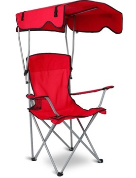 Składane krzesło turystyczne wędkarskie z daszkiem