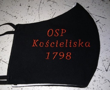 Maseczka wielorazowa OSP Straż LZS dowolny haft