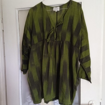 MASAI luzna zwiewna bluzka tuniczka w zieleni M