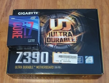  Intel i7-9700K + Gigabyte Z390 UD
