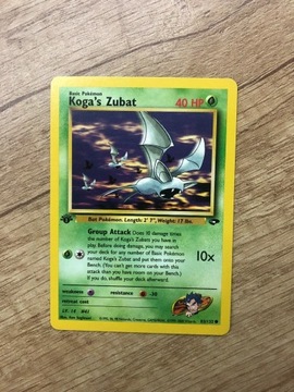 Karta pokemon Koga's Zubat gym 1 edition 83/132
