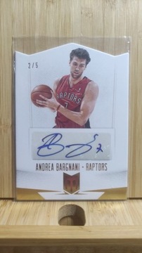 Karta NBA Andrea Bargnani Raptors 2/5 Autograf