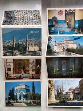 12 pocztówek z Bursy, widokówki Bursa, Turcja