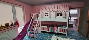 Łóżeczko dla dzieci drewniane łóżko  domek RATY