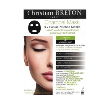 CHRISTIAN BRETON CHARCOAL maska oczyszczająca 3szt