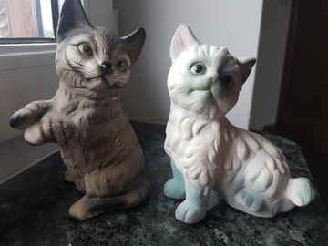 Ceramika duże koty 2 SZTUKI 