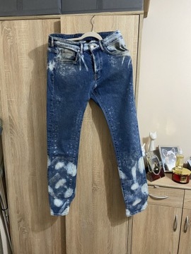 Modne Męskie Spodnie Jeansowe Denim