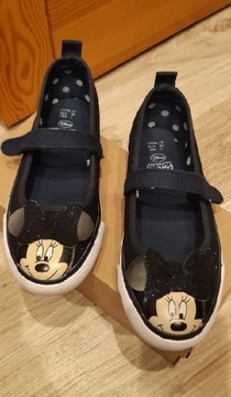 Baleriny Disney Minnie Mouse brokatowe.