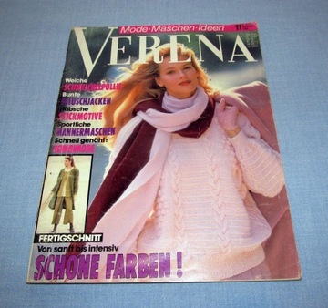 VERENA 11/1989 wzory modne swetry modele niemiecka