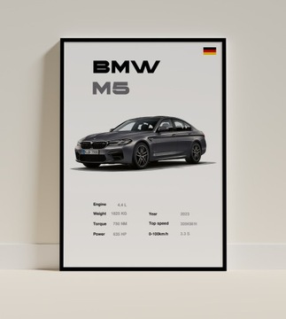 Plakat BMW M5 A3