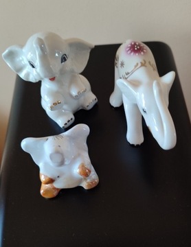 Słoń, słonie, słoniki na szczęście – 3 figurki 