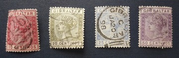 Znaczki Giblartar 1889 kasowane