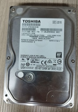 Dysk twardy 1TB Toshiba DT01ACA100 SATA III 3,5"