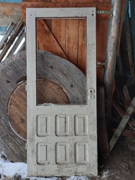 stare drzwi drewniane pojedyńcze