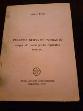 Esperanto. Skrypt do nauki języka esperanto  1978 