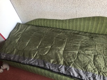 Śpiwór Night Cat zielony, kołdra namiot