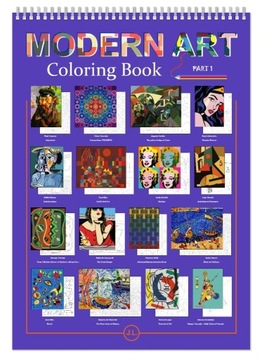 MODERN ART - Coloring Book part 1, kolorowanka A3