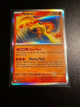 Karta Pokemon Moltres 146/165 Holo MEW 151