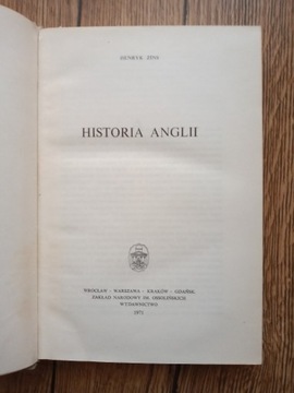 Historia Anglii Autor: Henryk Zins