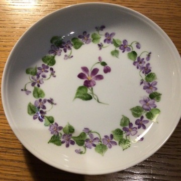 Miseczka porcelanowa / talerzyk, kwiaty