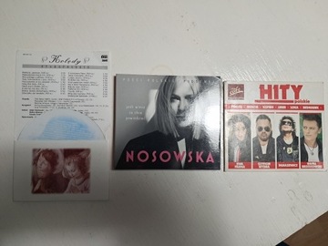 Trzy płyty CD: NOSOWSKA + Hity Polskie + Kolędy