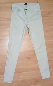 H&M spodnie jeansy beżowe 38 M