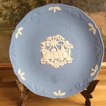 Wedgwood Blue Jasperware talerz kolekcjonerski