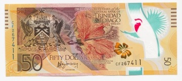 Banknot 50 dolarów Trynidad i Tobago 2015 Polimer  