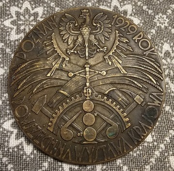 Medal 1929 rok wystawa krajowa Poznan 55 mm