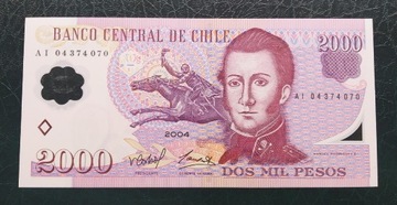 CHILE 2000 Pesos 2004 r. UNC