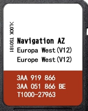 Mapa RNS 315 Nawigacja West/EAST v12 Caddy Touran Polo Passat 