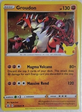 17/25 GROUDON HOLO Celebrations TCG