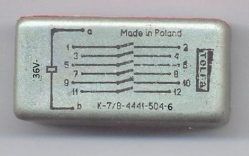 Kontaktron sześciokrotny ekranowany 36V DC